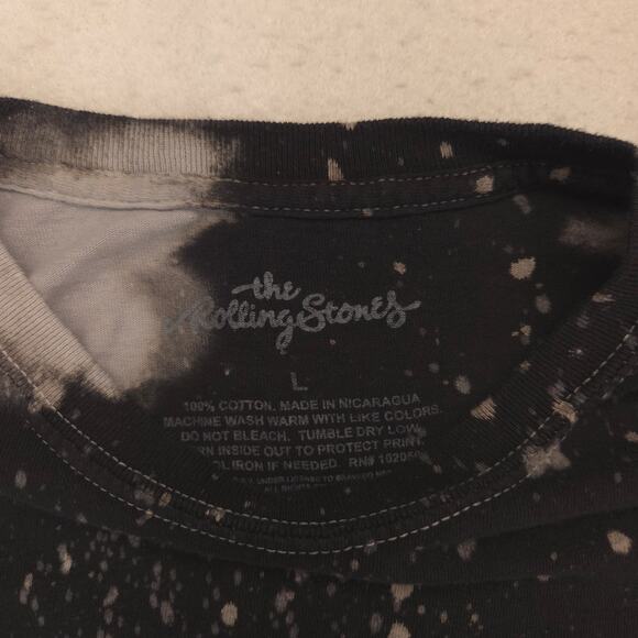 The Rolling Stones Short Sleeve Band Crew Neck T Shirt Mens Size Large L Black - Picture 3 of 9